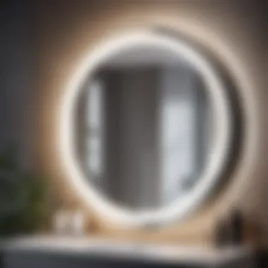 Sleek Chrome Sleek Chrome Finish Round Tilt Bathroom Mirror