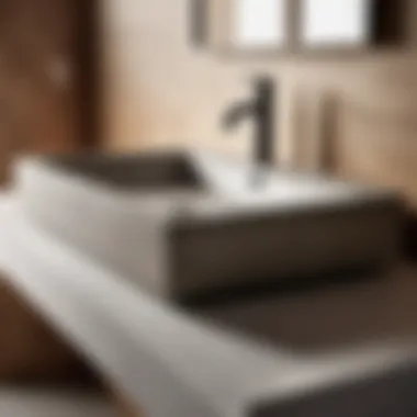 Minimalist Concrete Countertop Sink Design Sleek Concrete Countertop Sink