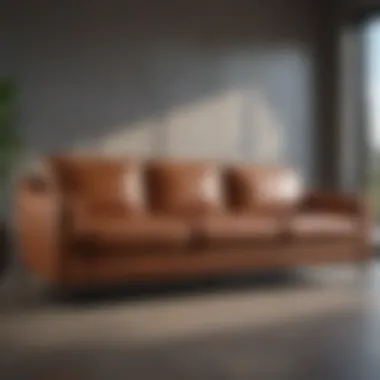 Sleek Contemporary Leather Sofa Sleek Contemporary Leather Sofa