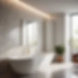 Sleek and Modern Corian Bathroom Wall Panel Sleek Corian Bathroom Wall Panel