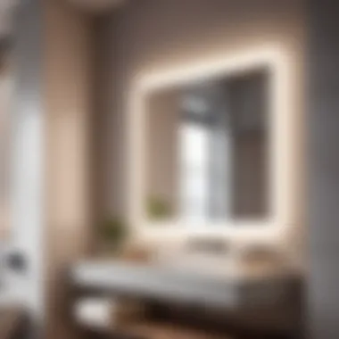 Modern Styling for Bathroom Space Optimization Sleek Design of Mirror with Integrated Shelves