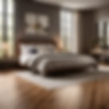 Sleek Engineered Wood Flooring in Master Bedroom