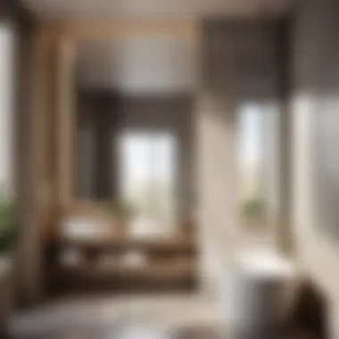 18-inch wide mirror with sleek frame enhancing minimalist bathroom design