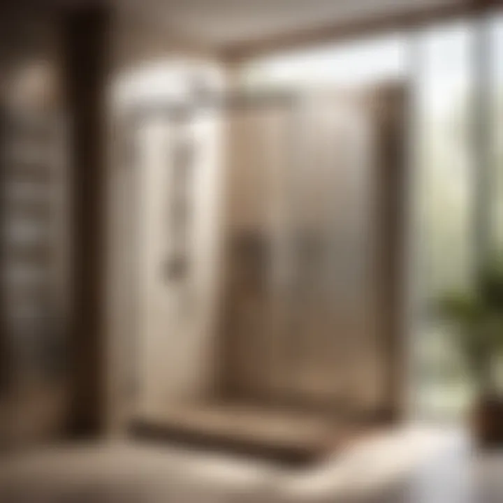 Sleek Glass Enclosed Shower