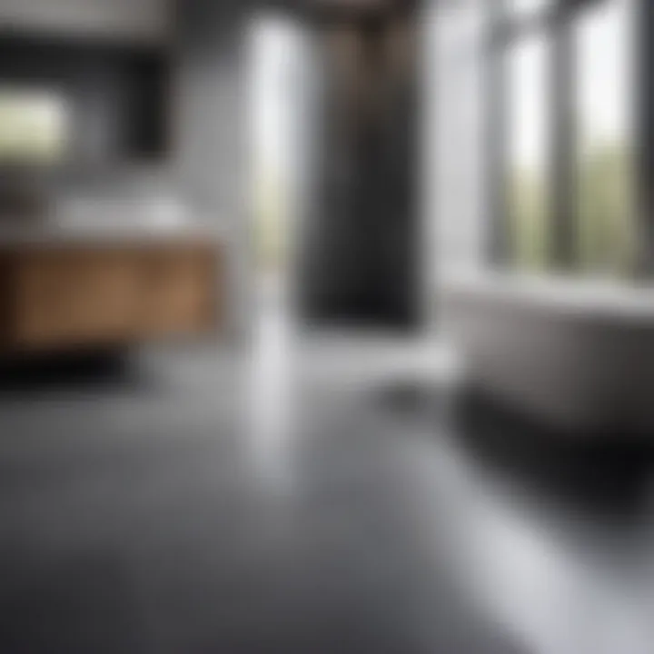 Understated Slate Tiles Minimalist gray slate bathroom floor tiles