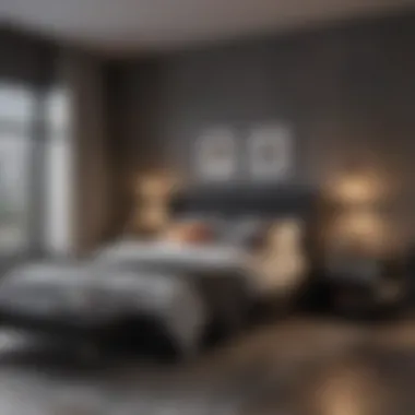 Urban Chic with Black Furniture Accents Sleek Industrial Bedroom Design