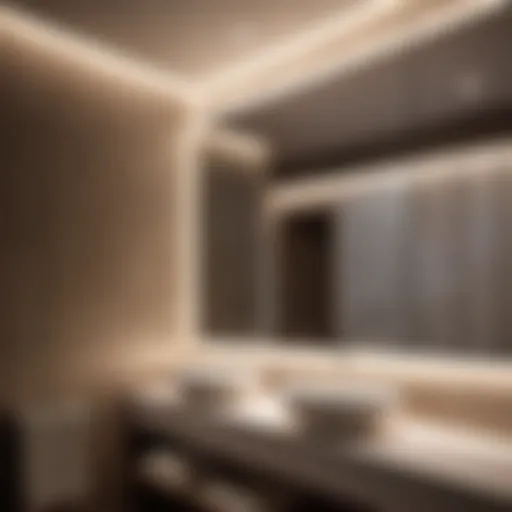 Sleek LED Light Strip in Bathroom