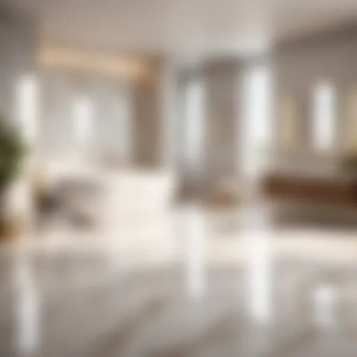 Sleek Marble Bathroom Flooring
