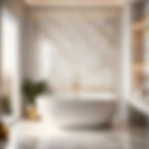 Sleek Marble Bathroom Tile Panel