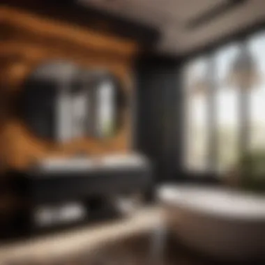 Sleek Matte Black Fixtures in Modern Bathroom