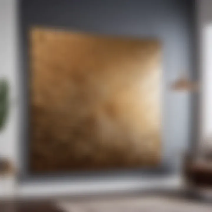 Sleek metal panel with artistic design