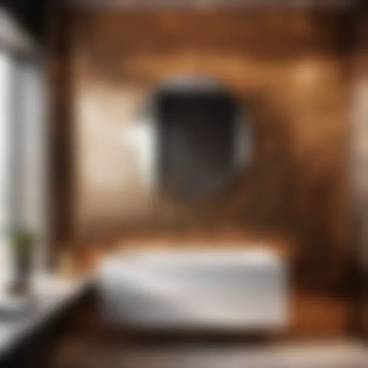 Sleek metallic accent self-adhesive wall tile