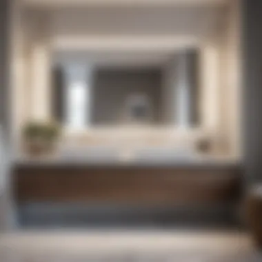 Sleek Minimalist Vanity Sleek and minimalist built-in bathroom vanity design