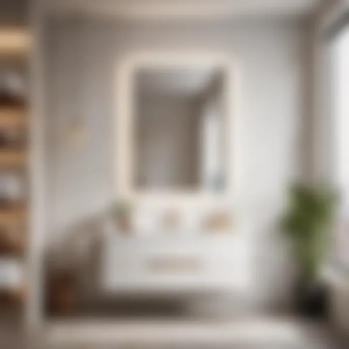 32-inch white vanity with sleek and minimalist design