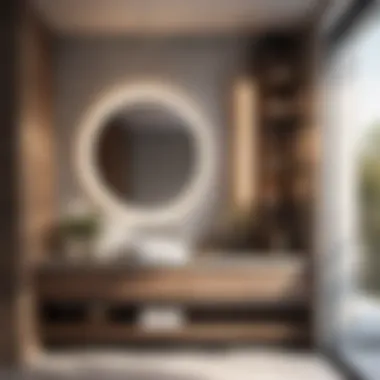 Sleek Modern Design Sleek and modern bathroom featuring a ceramic countertop
