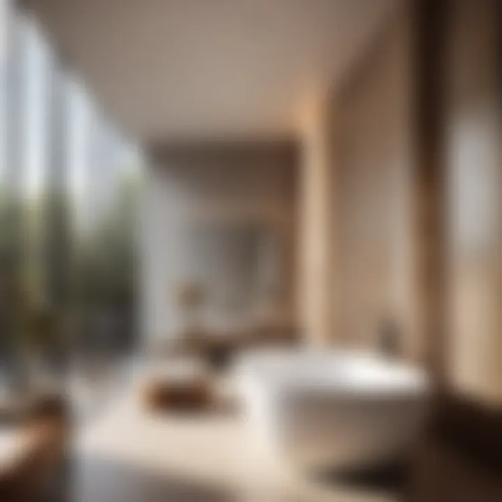 Sleek and Modern Bathroom Interior Sleek and modern bathroom interior