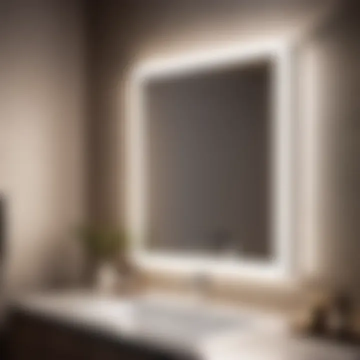 Sleek Modern Bathroom Mirror with LED Backlighting