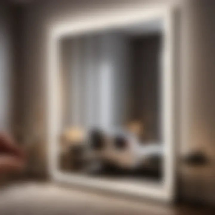 Sleek and Modern Oversized Mirror Placement Sleek and Modern Oversized Mirror Placement