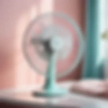 Sleek Modern Fan in Pastel Hues