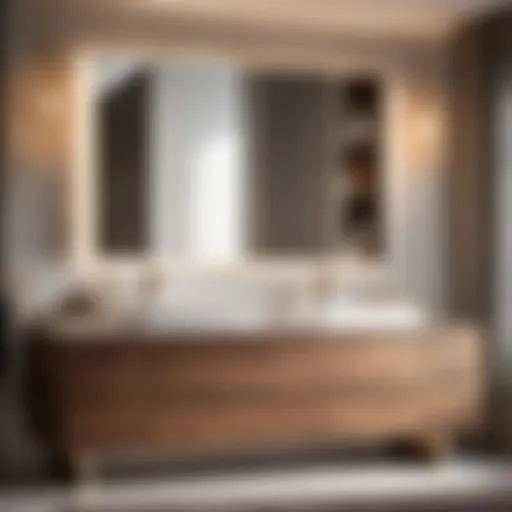 Elegant bathroom vanity cabinet in a modern setting