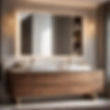 Sleek Modern Design Elegant bathroom vanity cabinet in a modern setting