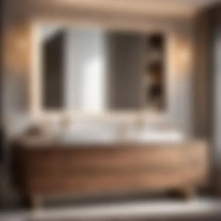 Sleek Modern Design Elegant bathroom vanity cabinet in a modern setting