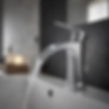 Sleek Modernity Sleek and modern Kraus single-handle bathroom faucet