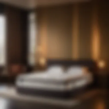 Sleek and Modern Latex Mattress in Contemporary Hotel Setting Sleek and modern latex mattress in contemporary hotel setting