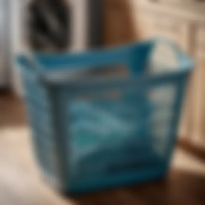 Sleek and modern large laundry basket with ergonomic handles