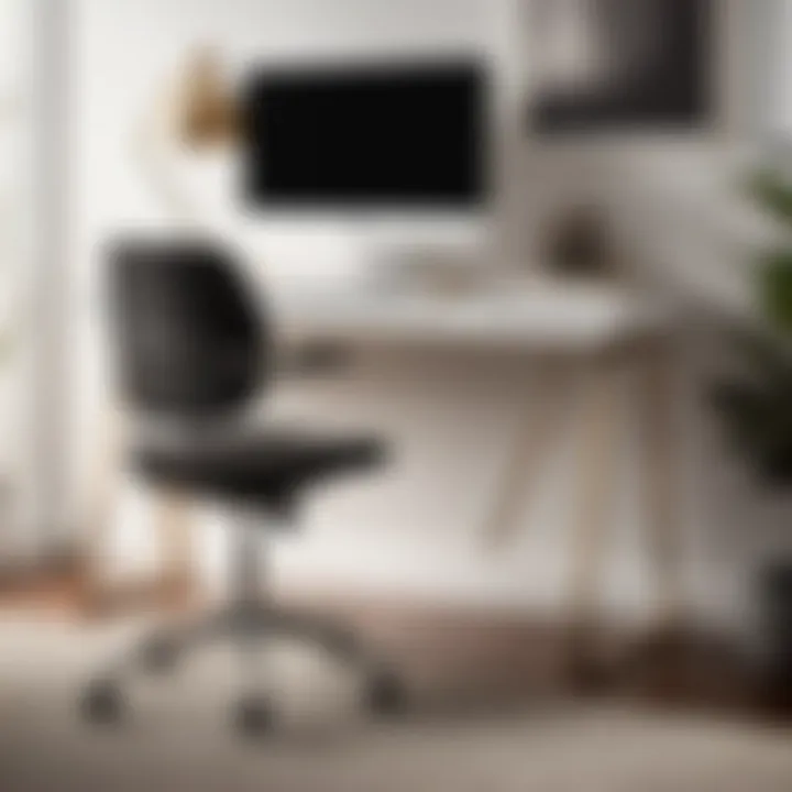 Modern Ergonomics Sleek modern mini desk with ergonomic chair