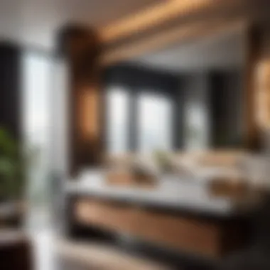 Sleek Modern Vanity in a Luxurious Setting Sleek Modern Vanity in a Luxurious Setting