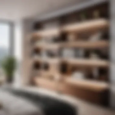 Contemporary Modular Shelving Unit Sleek Modular Shelving Unit in Bedroom