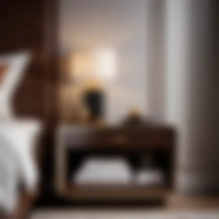 Sleek and Functional Nightstand of Laurel King Bedroom Set