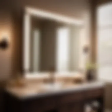 Sleek oil rubbed bronze vanity mirror with lights