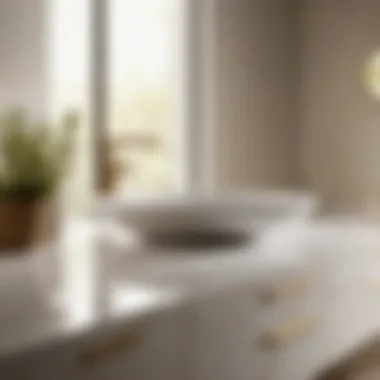 Modern Quartz Bathroom Countertop Design Sleek Quartz Bathroom Countertop