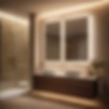 Sleek Recessed Lighting Design in Bathroom Sleek Recessed Lighting Design in Bathroom