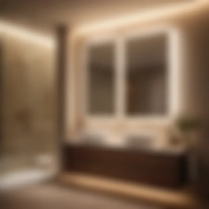 Sleek Recessed Lighting Design in Bathroom Sleek Recessed Lighting Design in Bathroom