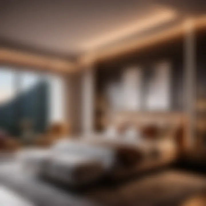 Elevate Your Space Sophisticated Bedroom with Strobe Lights