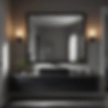 Sleek and Stylish Matte Black Mirror Installation Sleek and Stylish Matte Black Mirror Installation