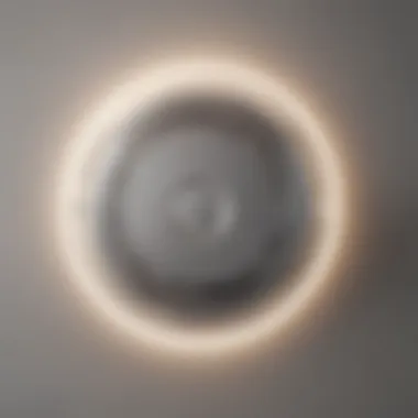 Sleek and Stylish Round Bathroom Fan with Light