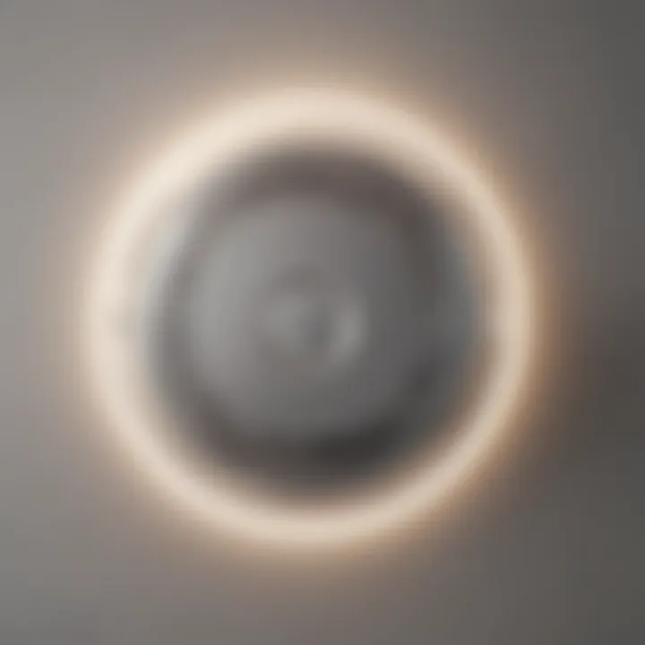 Sleek and Stylish Round Bathroom Fan with Light