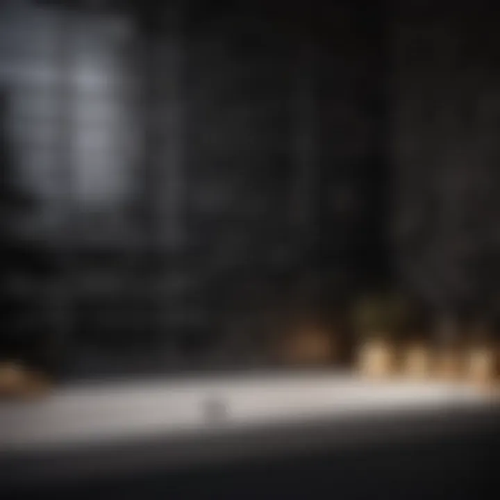 Sleek Black Subway Tiles