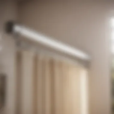 Sleek tension rod for bathroom blind installation