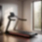 Sleek treadmill design in modern bedroom