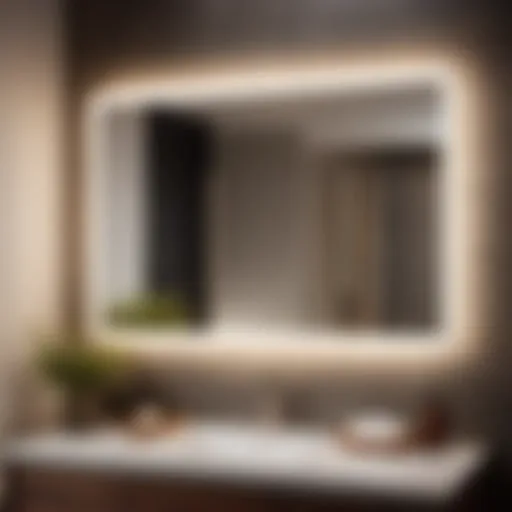 Sleek Wall-Mounted Lighted Mirror