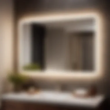 Elegance in Illumination Sleek Wall-Mounted Lighted Mirror