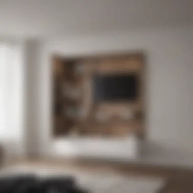Sleek wall-mounted storage unit with hidden compartments