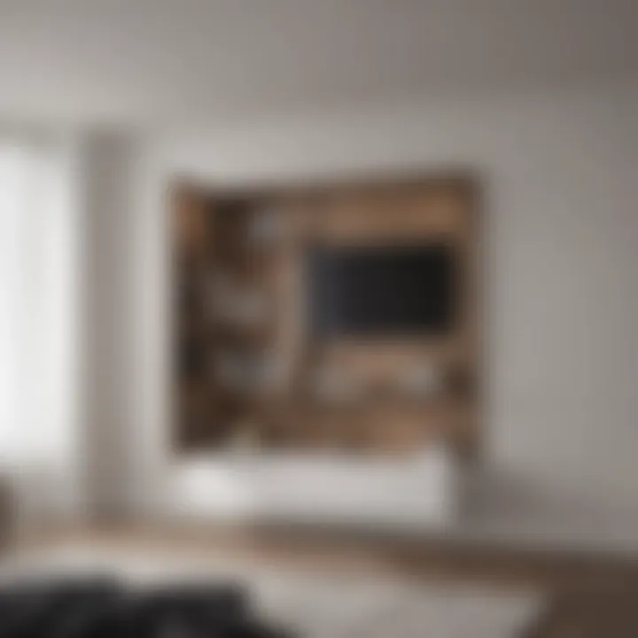 Sleek wall-mounted storage unit with hidden compartments