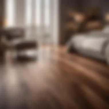 Sleek Walnut Wooden Floor Installation