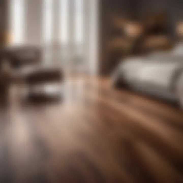 Sleek Walnut Wooden Floor Installation
